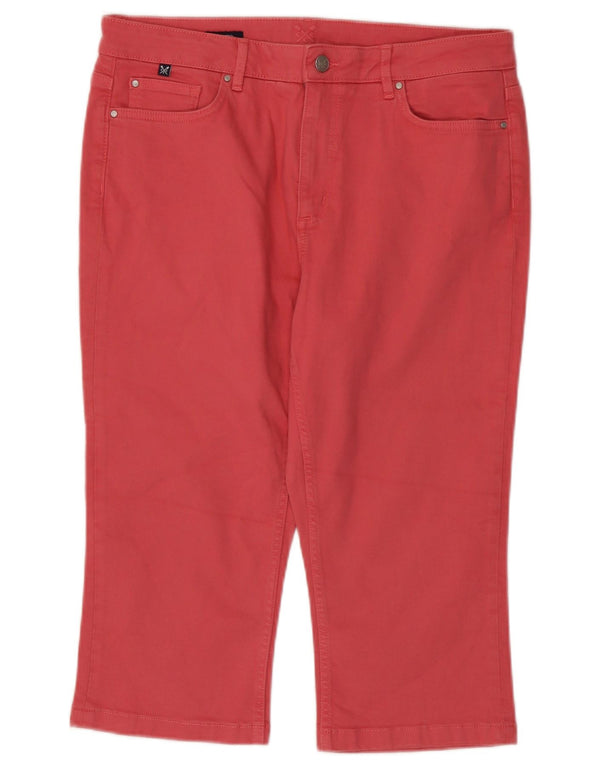 Crew Clothing Женские прямые брюки-капри UK 14, большие W34 L19, розовые