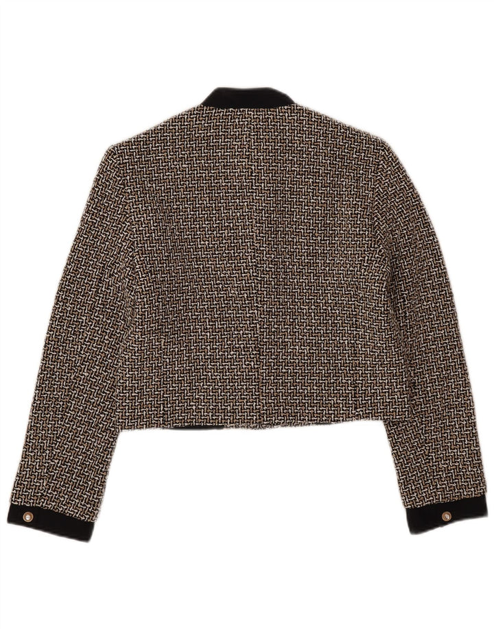 Женский укороченный пиджак Zara с 3 пуговицами, Великобритания, 10 штук, маленькая разноцветная клетка