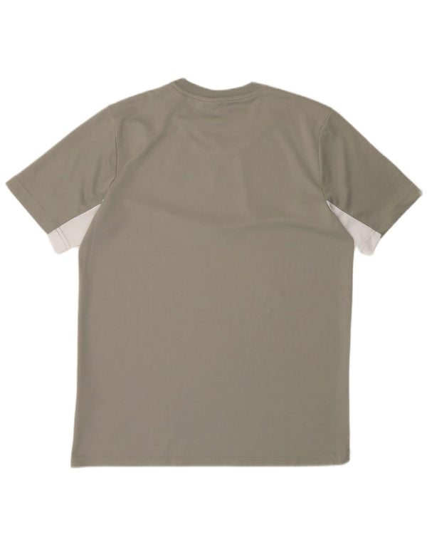 Мужская футболка Nike Dri Fit, средний серый цвет, полиэстер с цветными блоками