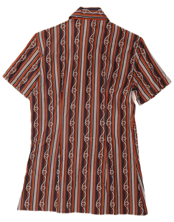 Мужская рубашка Mass с коротким рукавом, размер 15 1/2 39, средняя черная полоска