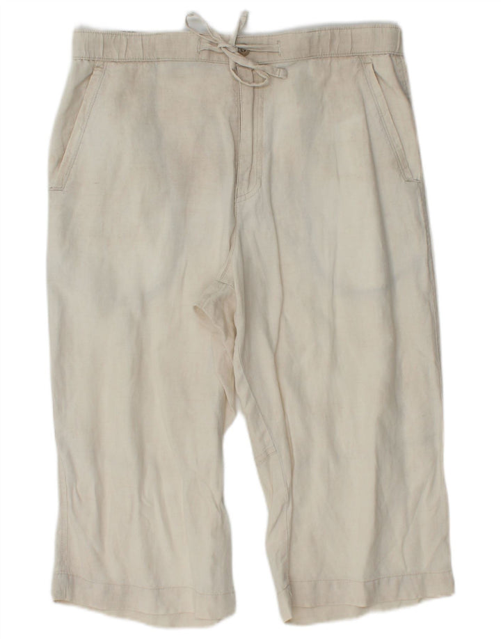 Мужские шорты-бермуды MARKS & SPENCER Blue Harbour W32, средний, бежевый, льняной