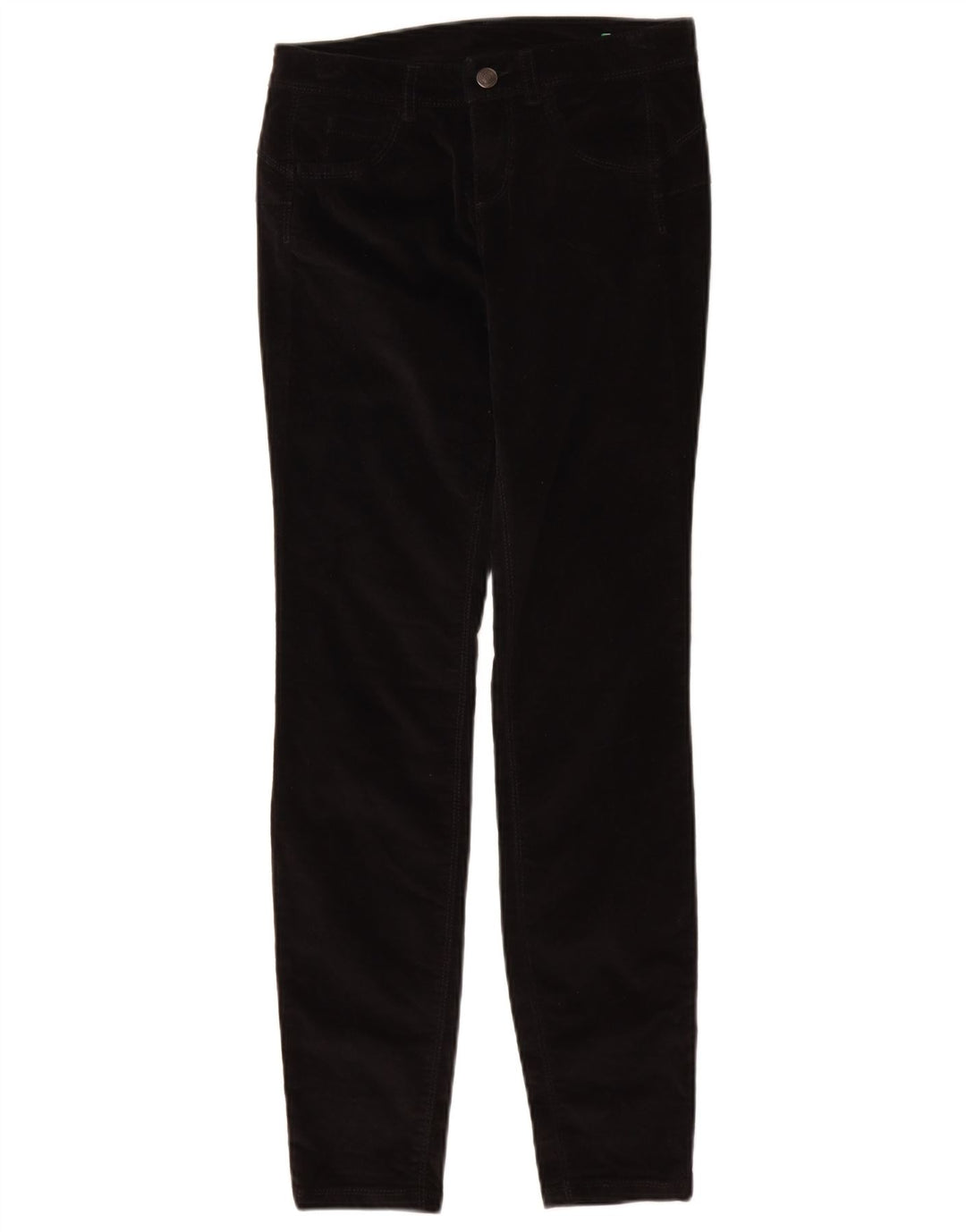 BENETTON Женские узкие вельветовые брюки W26 L29 черные