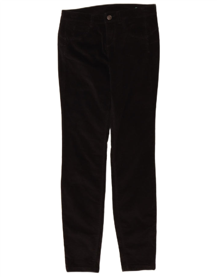 BENETTON Женские узкие вельветовые брюки W26 L29 черные