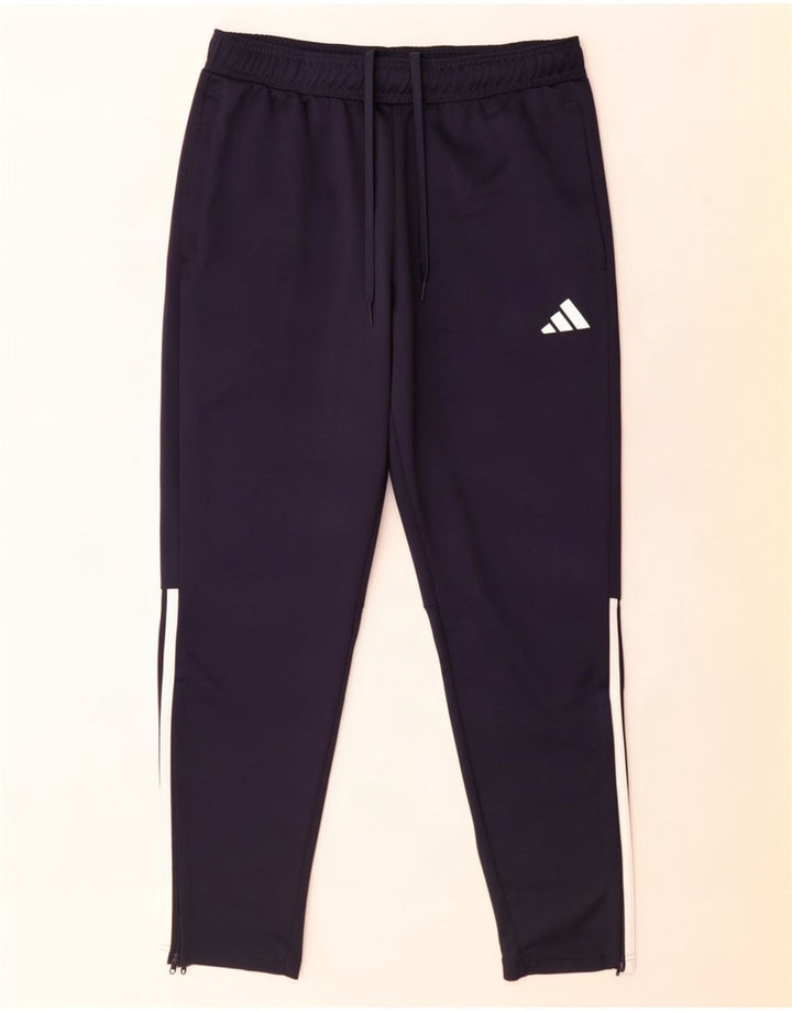 Мужские спортивные брюки Adidas Aeroready, большие темно-синие брюки из полиэстера