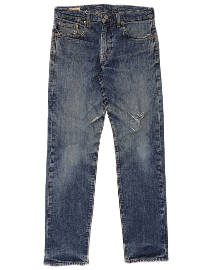 Мужские потертые прямые джинсы Levi's W30 L30, синий хлопок