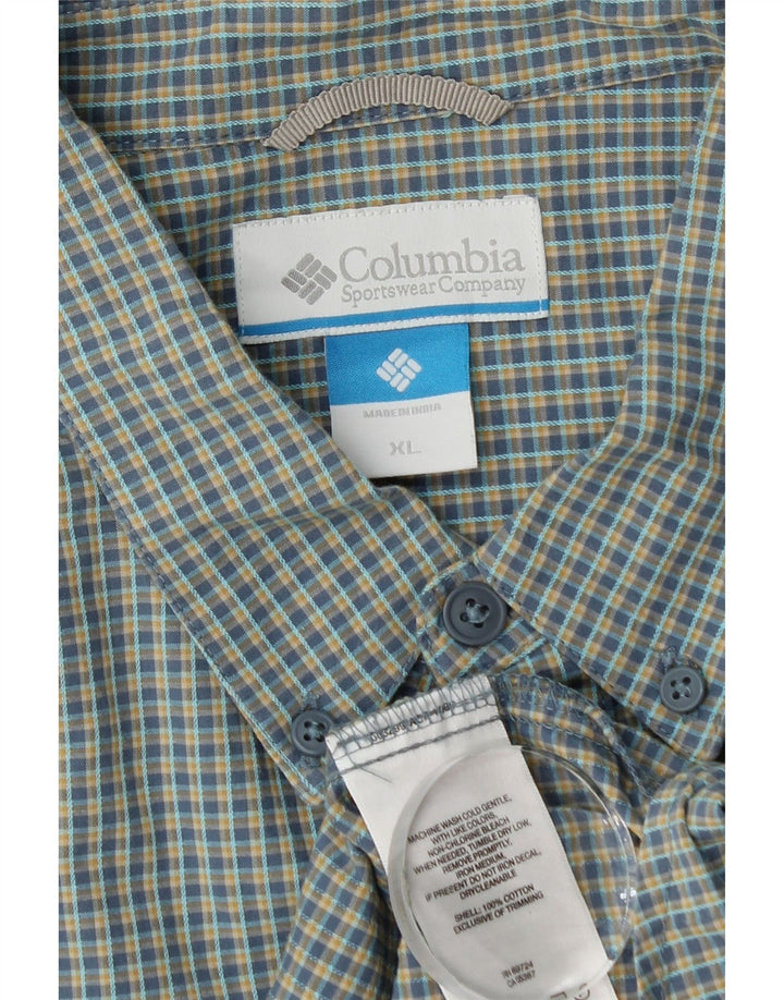 Мужская рубашка Columbia XL, зеленая клетка, хлопок