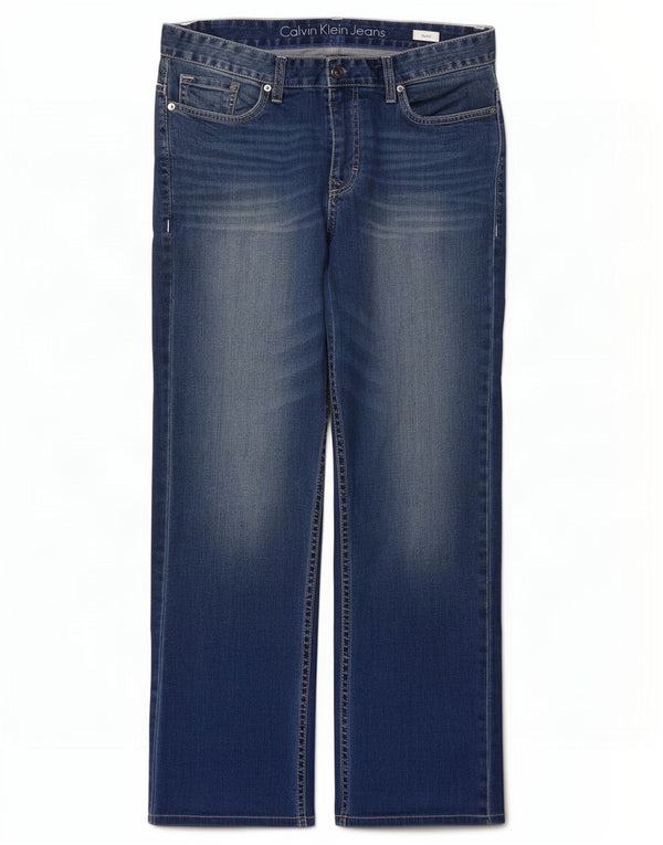 Мужские прямые джинсы Calvin Klein W32 L28, синий хлопок
