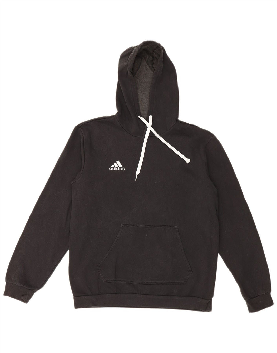 Мужской джемпер с капюшоном Adidas среднего размера, черный, хлопок