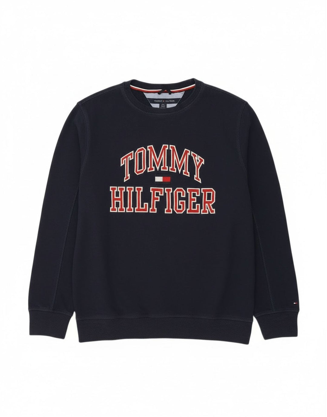 Джемпер с рисунком Tommy Hilfiger для мальчиков 15–16 лет, большой, темно-синий
