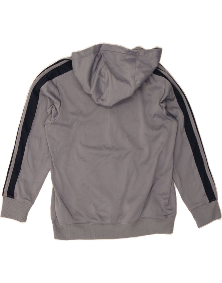 ADIDAS Boys Zip Hoodie Sweater 13-14 Years Grey Polyester Vintage Adidas and Second-Hand Adidas from Messina Hembry 