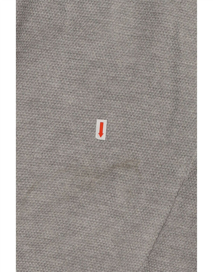 Мужской джемпер с круглым вырезом Zara XL, серый хлопок