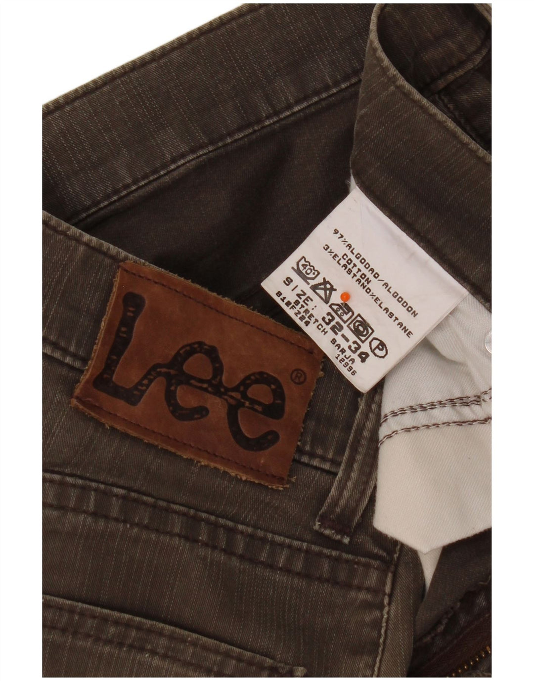 Мужские прямые джинсы Lee W32 L29 коричневые, хлопок