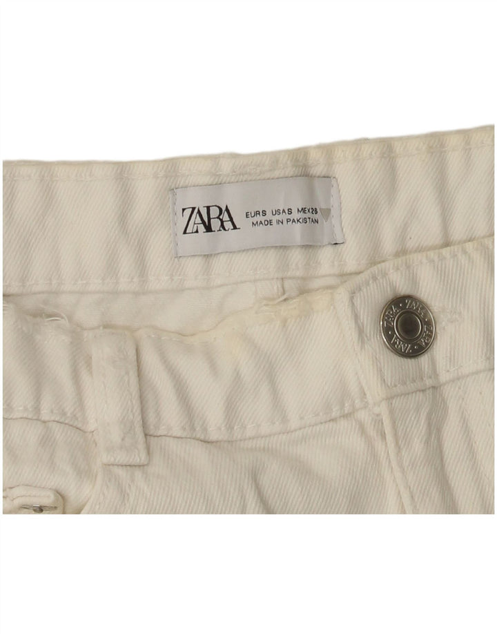 Женские джинсовые шорты Zara, маленькие W26, белые
