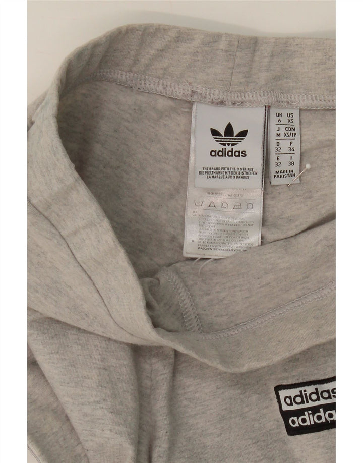 ADIDAS Womens Graphic Leggings UK 6 XS  Grey Vintage Adidas and Second-Hand Adidas from Messina Hembry 