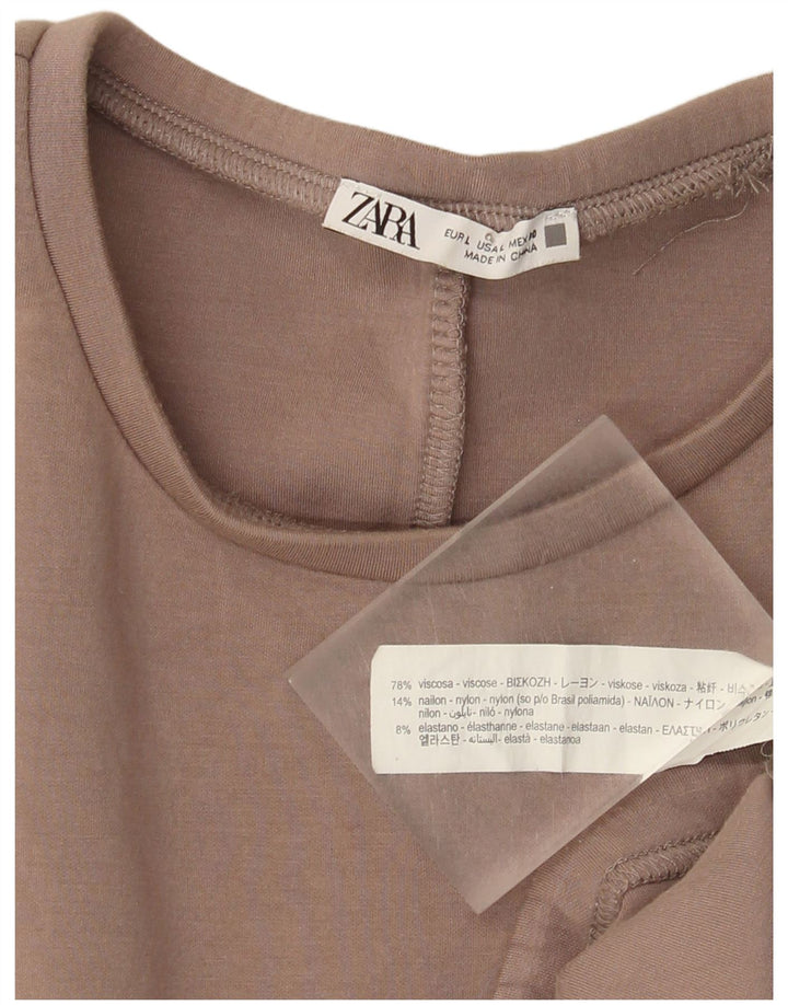 Женский свитер Zara UK 16, большой коричневый, вискоза