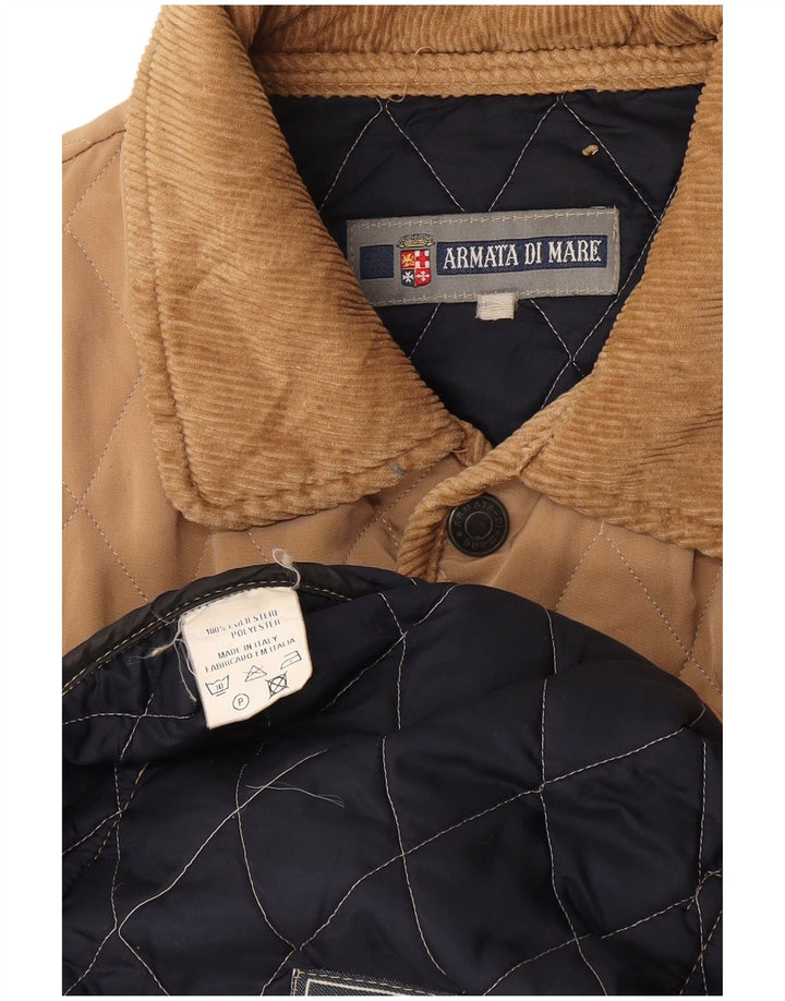 Мужская стеганая куртка Armata Di Mare UK 38 средний бежевый полиэстер