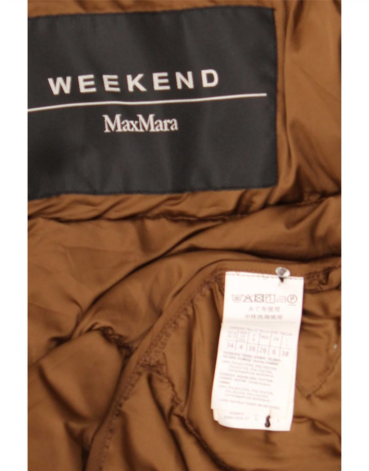 Женская пуховая куртка оверсайз Max Mara Weekend UK 6 XS Коричневый полиэстер