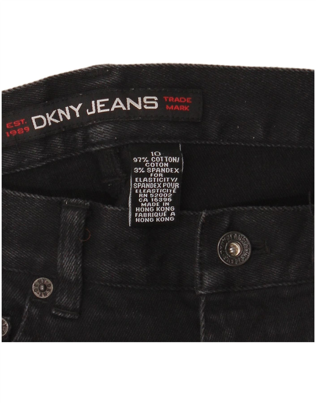 Женские джинсы DKNY Bootcut US 10, большие размеры W30 L30, черный хлопок