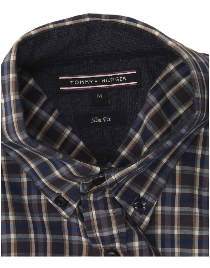 Мужская рубашка узкого кроя Tommy Hilfiger, средний синий в клетку