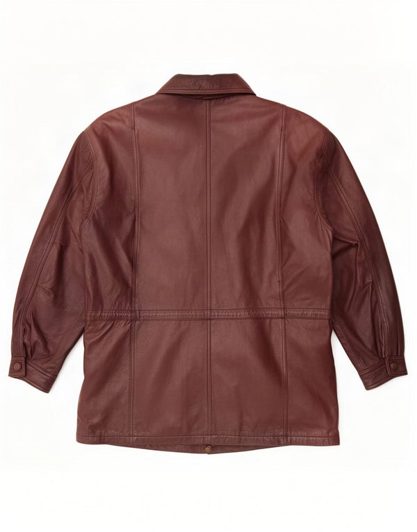 Мужская кожаная куртка Montes UK 44 2XL коричневая