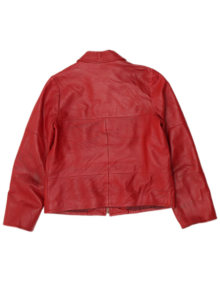 Винтажная женская кожаная куртка IT 44 Medium Red Leather