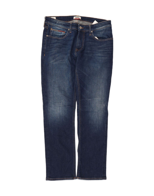 Мужские узкие джинсы Tommy Hilfiger W34 L30 синие, хлопок