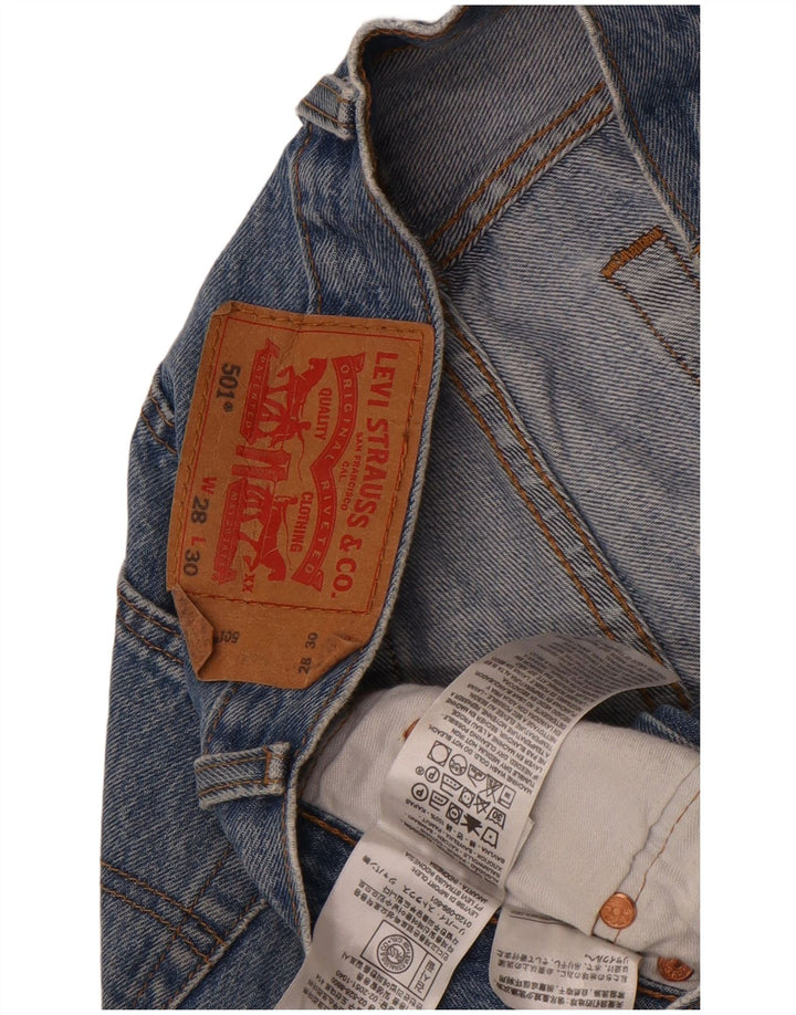 Мужские прямые джинсы Levi's 501 W28 L30 синие, хлопок