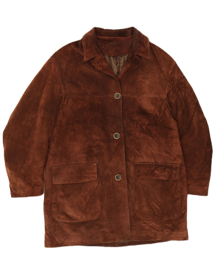 Conbipel Женское замшевое пальто IT 48 XL Коричневое кожаное