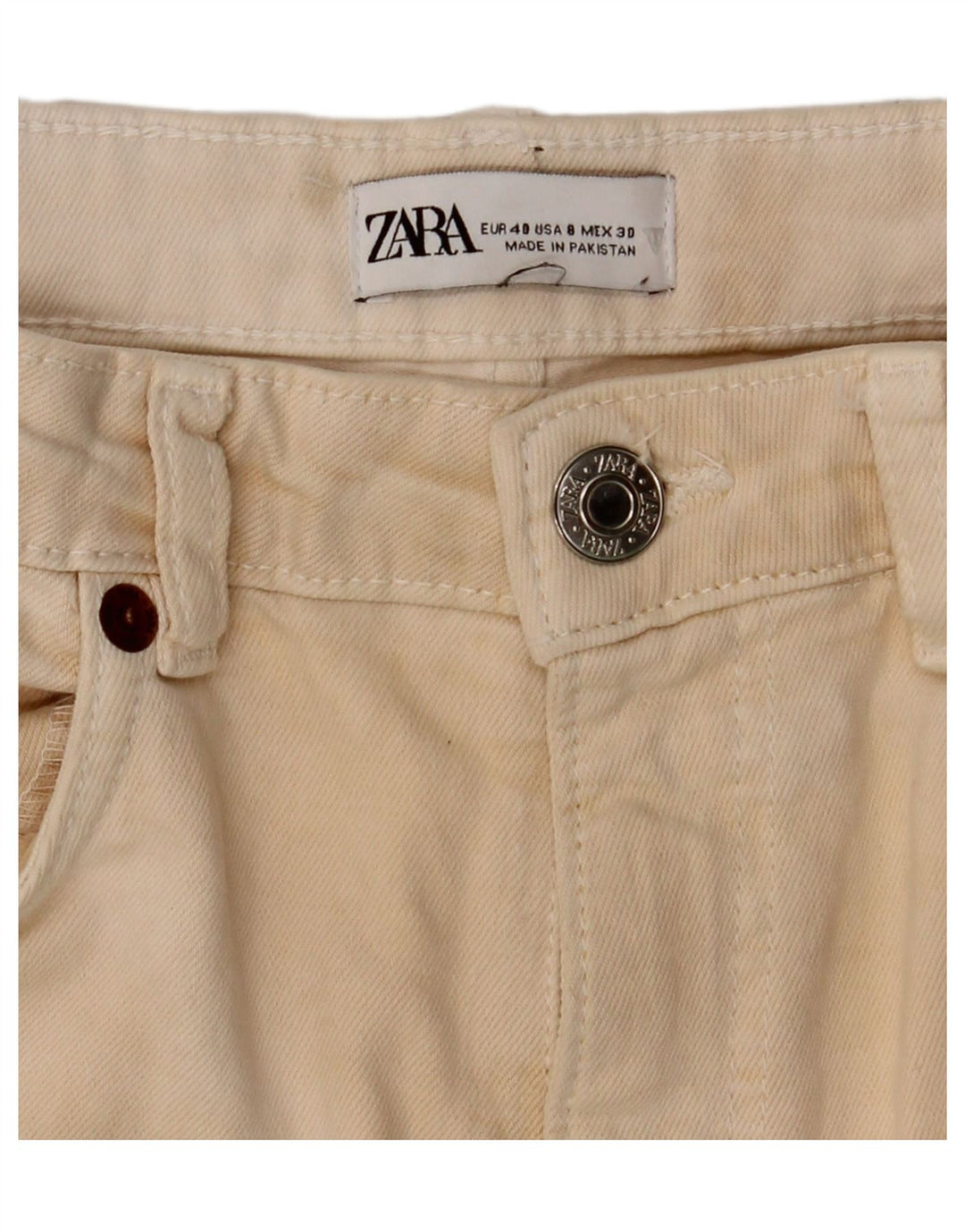 Женские повседневные брюки Zara Bootcut EU 40 Medium W30 L26 Бежевые