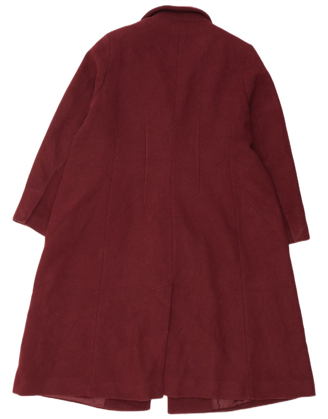 Женское двубортное пальто Marks & Spencer UK 20 2XL бордовый полиэстер