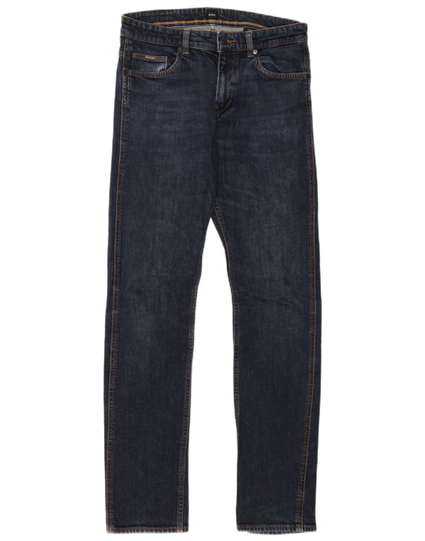 Мужские узкие джинсы Hugo Boss W32 L33 темно-синие