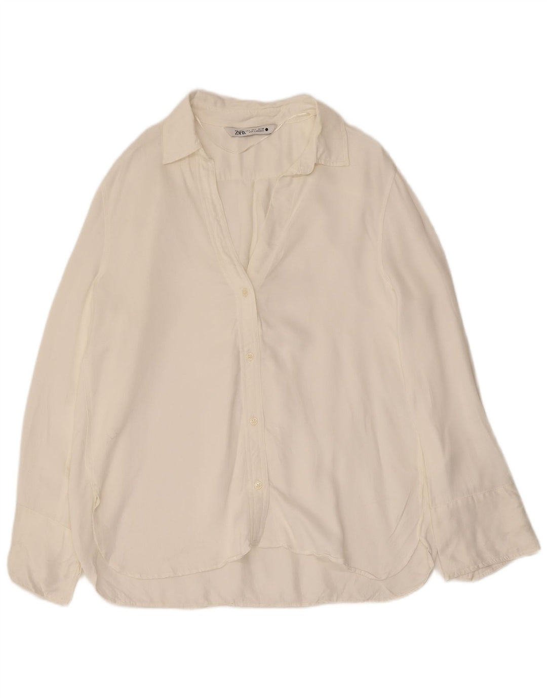 ZARA Womens Shirt Blouse UK 16 Large White Viscose