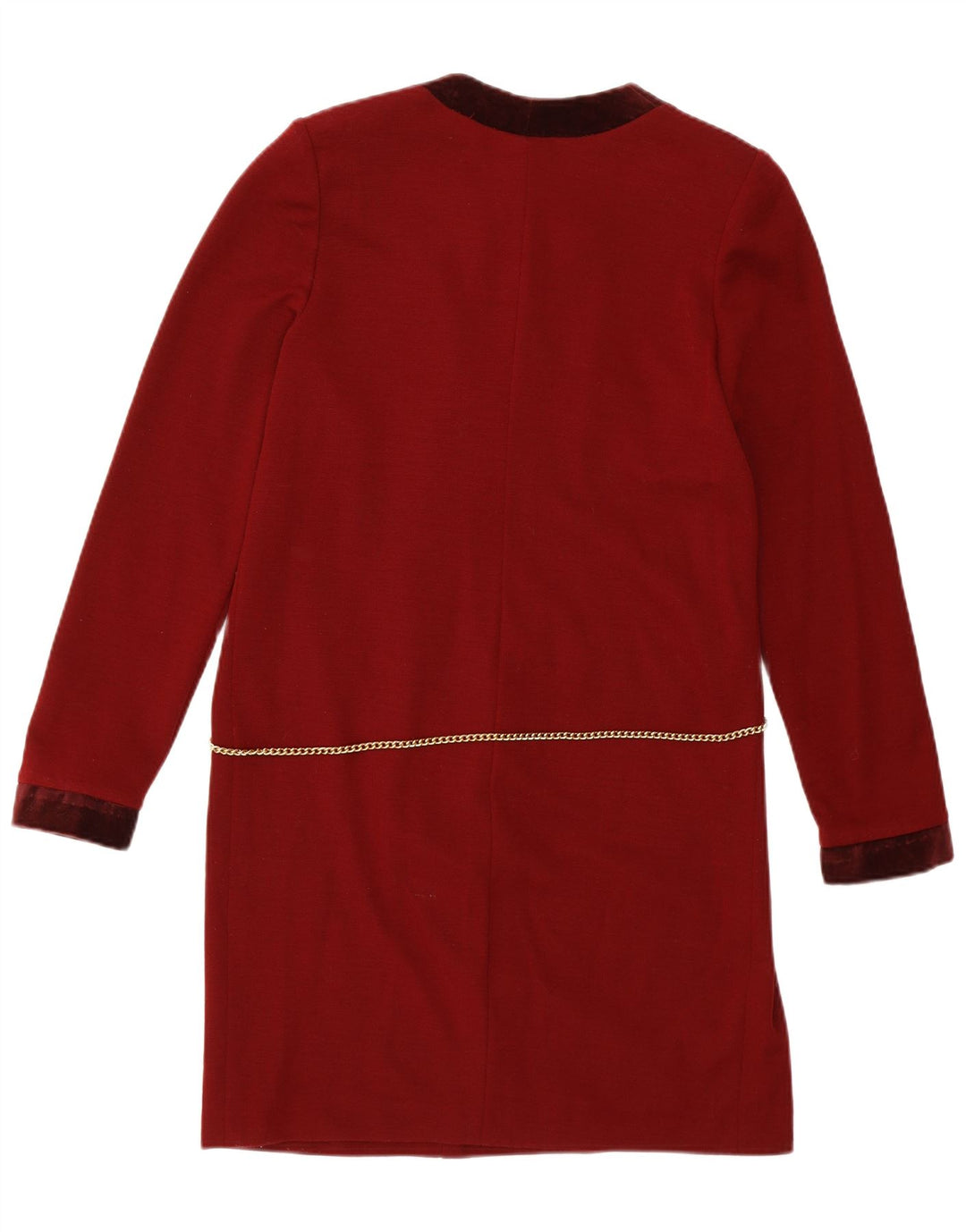 LUISA SPAGNOLI Womens Double Breasted Coat UK 14 Medium Burgundy