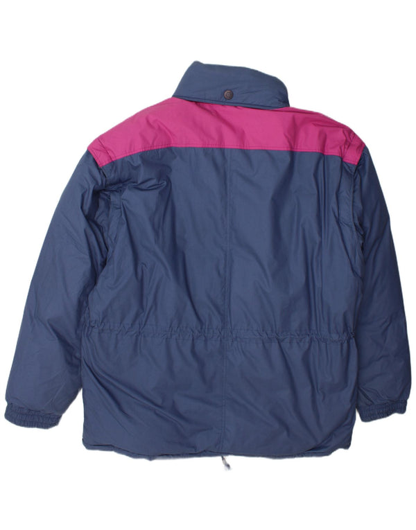 Мужская лыжная куртка Diadora UK 42 XL синяя из полиэстера с цветными блоками