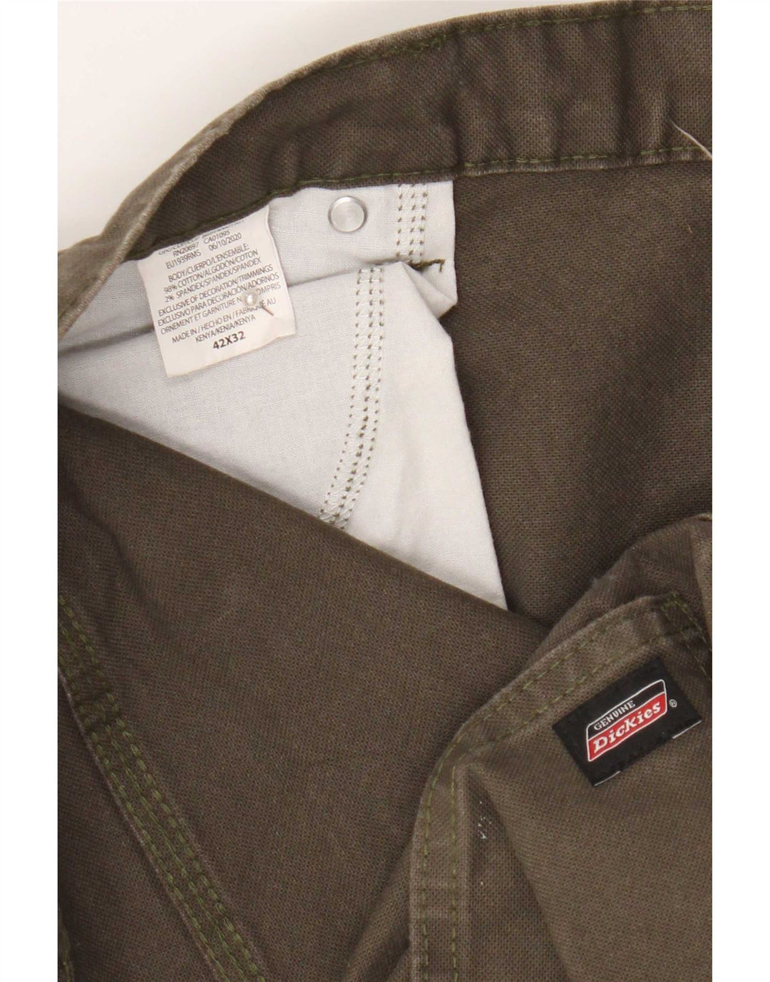Мужские прямые брюки-карго Dickies W42 L32, хлопок цвета хаки