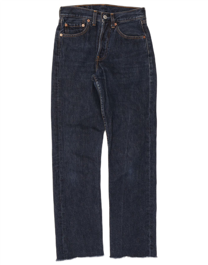 Женские прямые джинсы Levi's 501 W26 L30 темно-синие