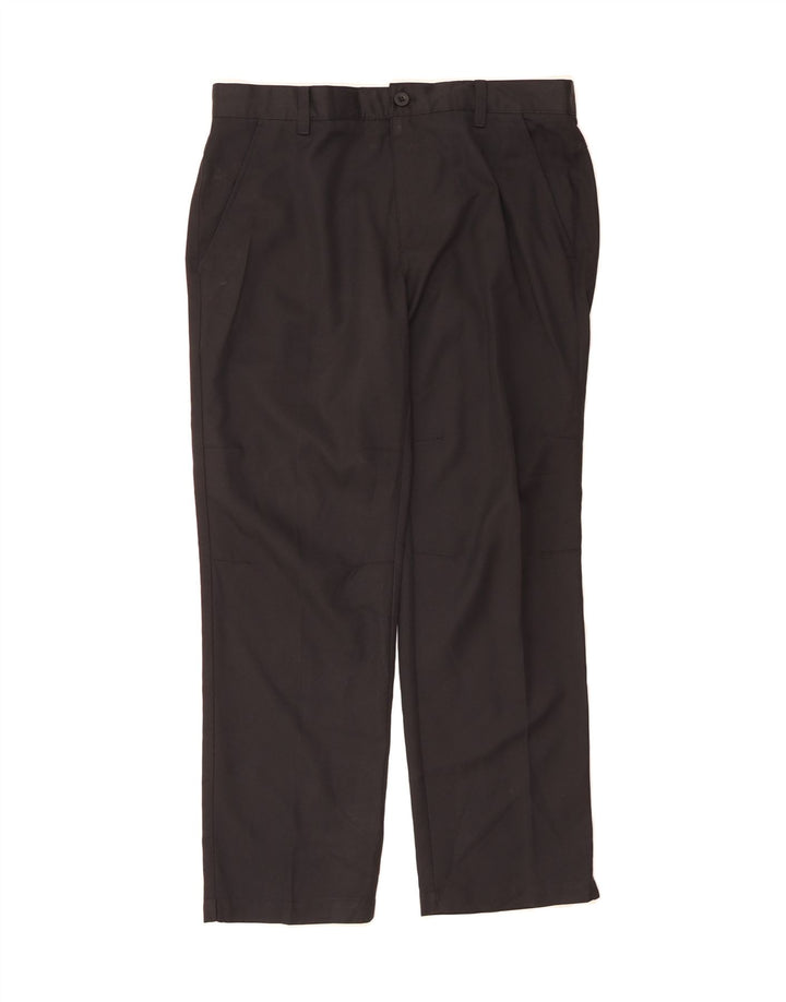 IZOD Mens Straight Chino Trousers W34 L29 Black Polyester Vintage Izod and Second-Hand Izod from Messina Hembry 