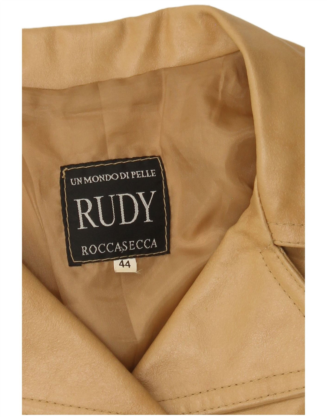 Винтажная женская кожаная куртка IT 44 Medium Beige Leather