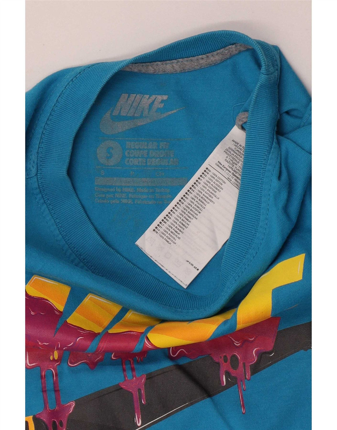 Мужская футболка обычного кроя Nike с графическим рисунком, маленький синий хлопковый топ