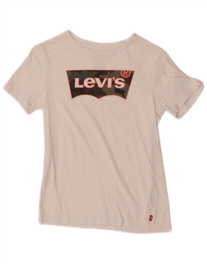 Футболка с рисунком Levi's для мальчиков 11-12 лет, белая