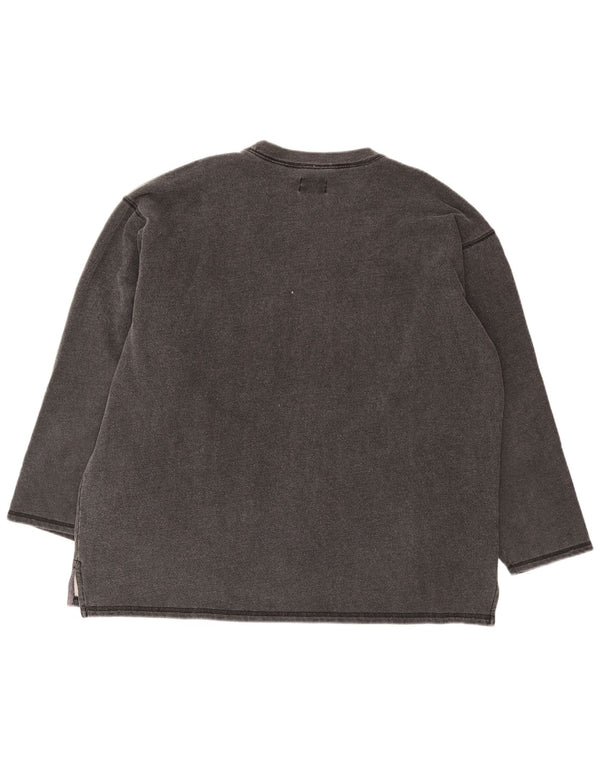 Мужской джемпер свободного покроя с рисунком Lee XL, серый хлопок