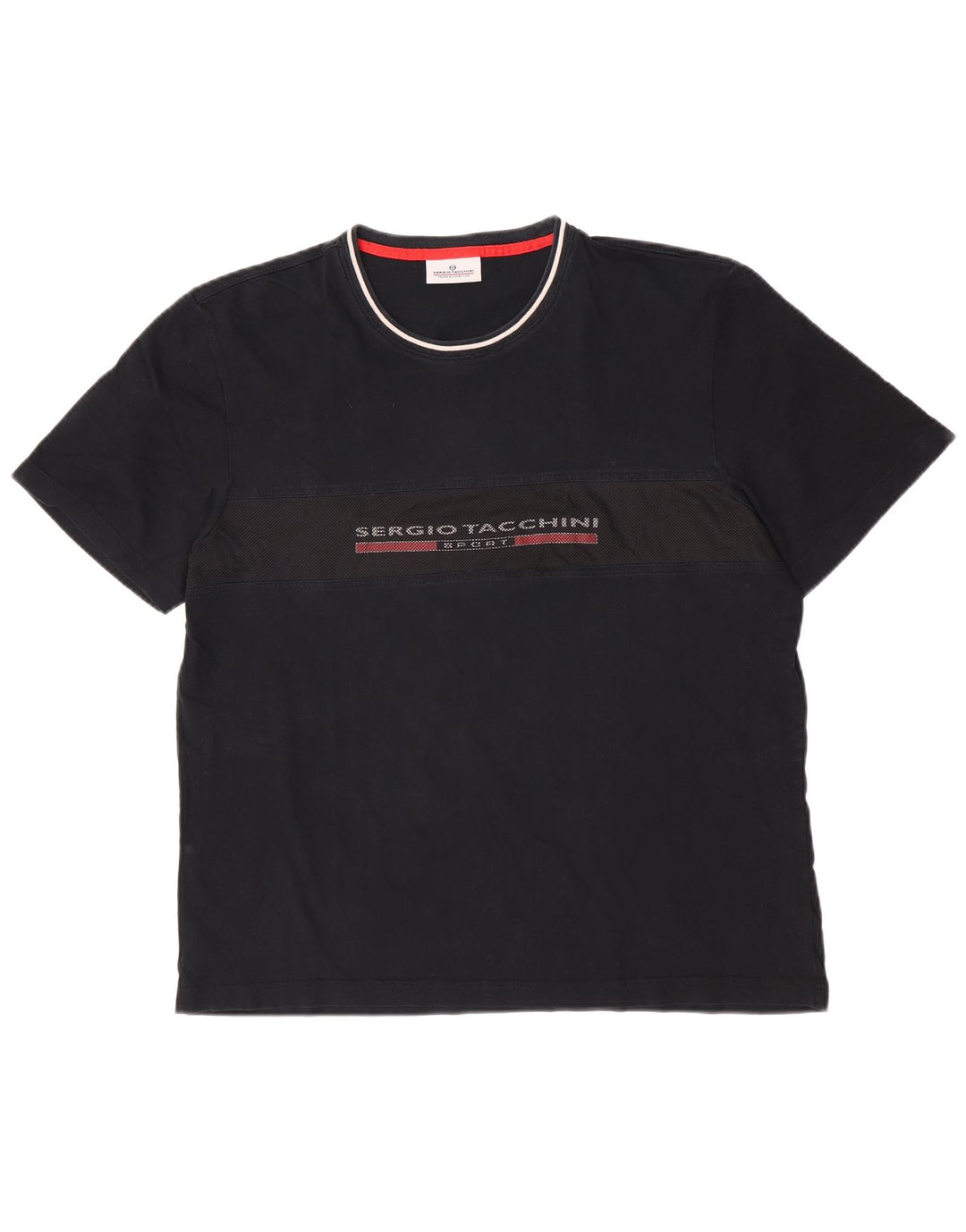 Мужская футболка с рисунком Sergio Tacchini 2XL, черная