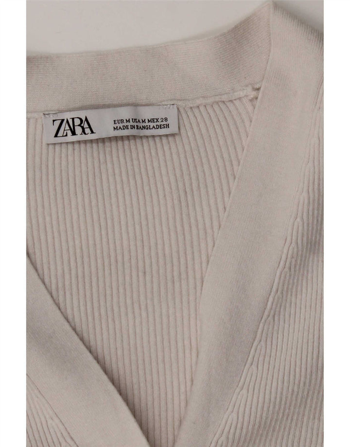 Женский укороченный кардиган Zara UK 14, средний белый