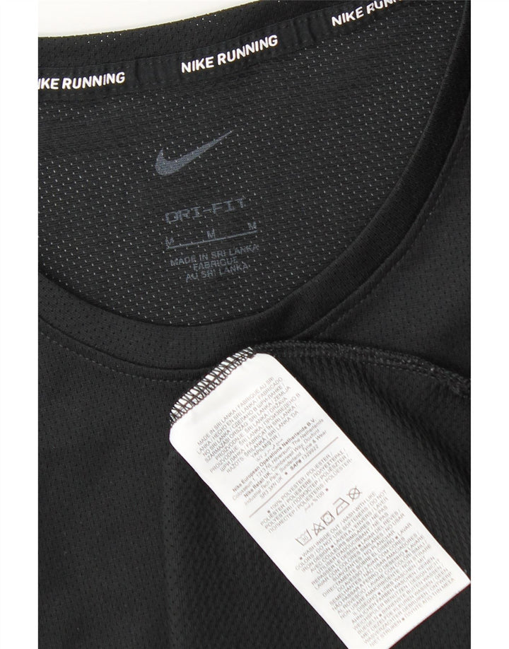 Мужская футболка Nike Dri Fit, средний черный полиэстер