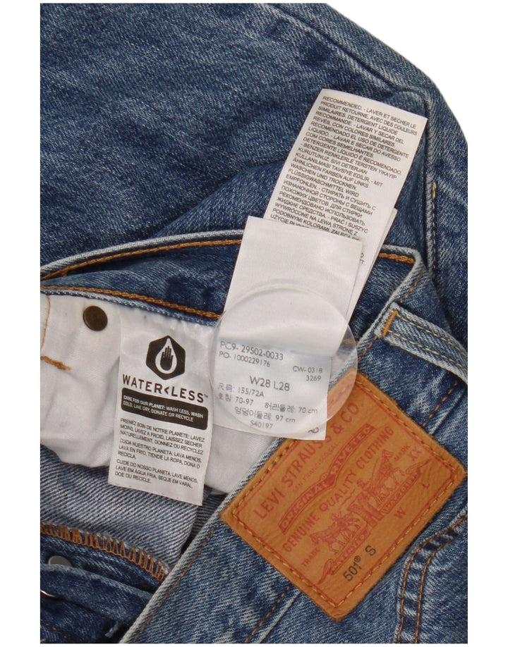 Мужские прямые джинсы Levi's 501 W28 L28 синие, хлопок