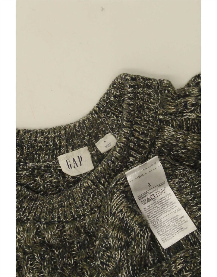 Женский свободный джемпер с круглым вырезом Gap UK 16, большой серый в крапинку