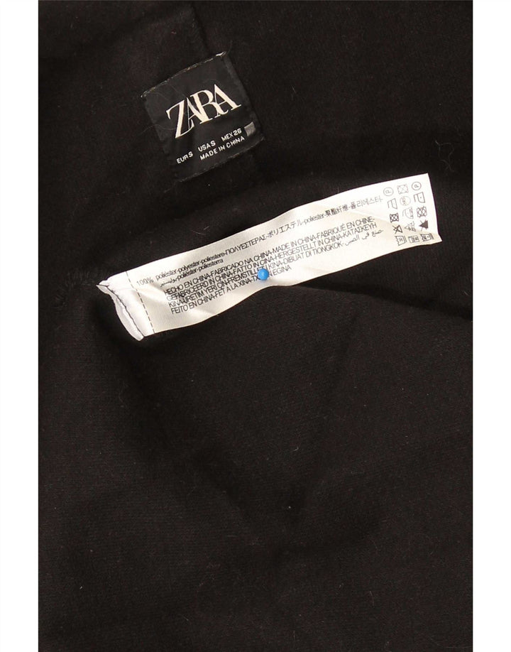 Женское открытое пальто Zara UK 10, маленький черный полиэстер