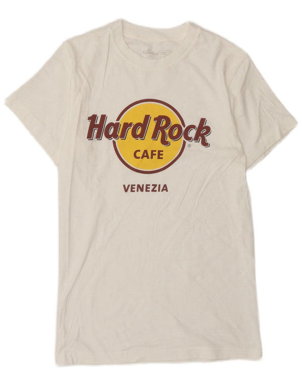 Мужская футболка с рисунком Hard Rock Cafe Venezia, топ XS, белый хлопок