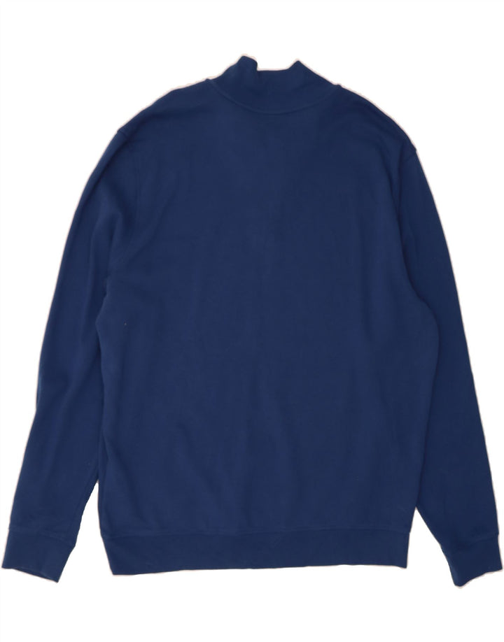 NAUTICA Mens Zip Neck Pullover Tracksuit Top 2XL Navy Blue Cotton Vintage Nautica and Second-Hand Nautica from Messina Hembry 