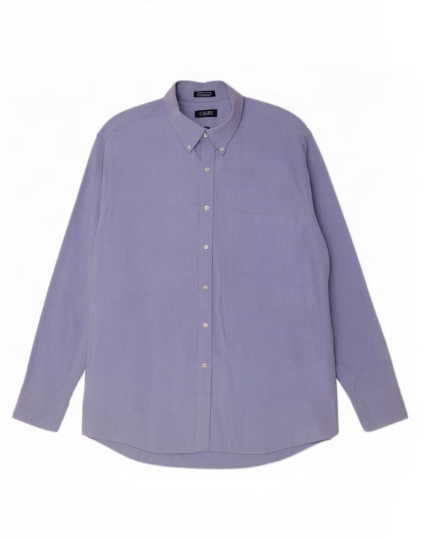 Мужская рубашка Chaps, размер 17 1/2 XL, синяя хлопковая